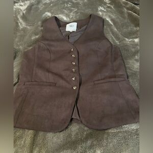 Autres Filles Dark Brown Suede Vest